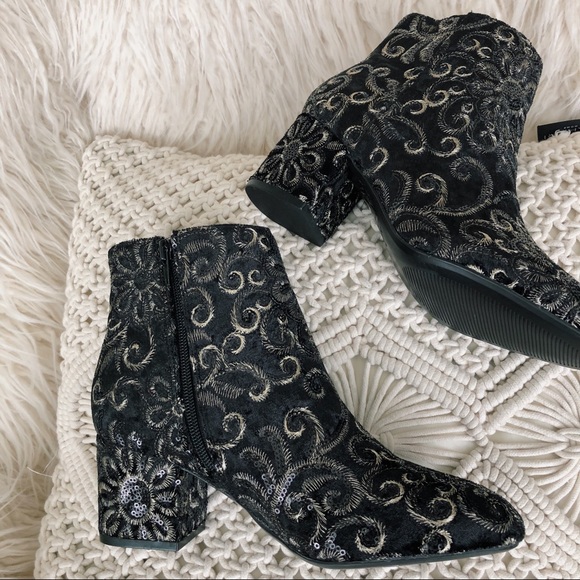 Sequin Flower Bootie 🌸 SOLD 🚨🚨🚨🚨🚨 - Picture 4 of 6